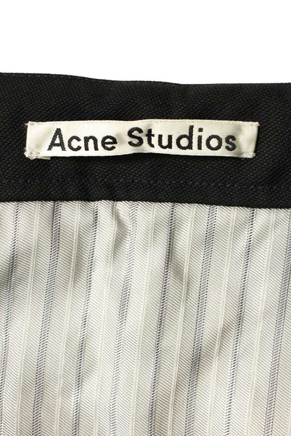 Acne Studios Black Poly-Wool Midi Skirt Size 36