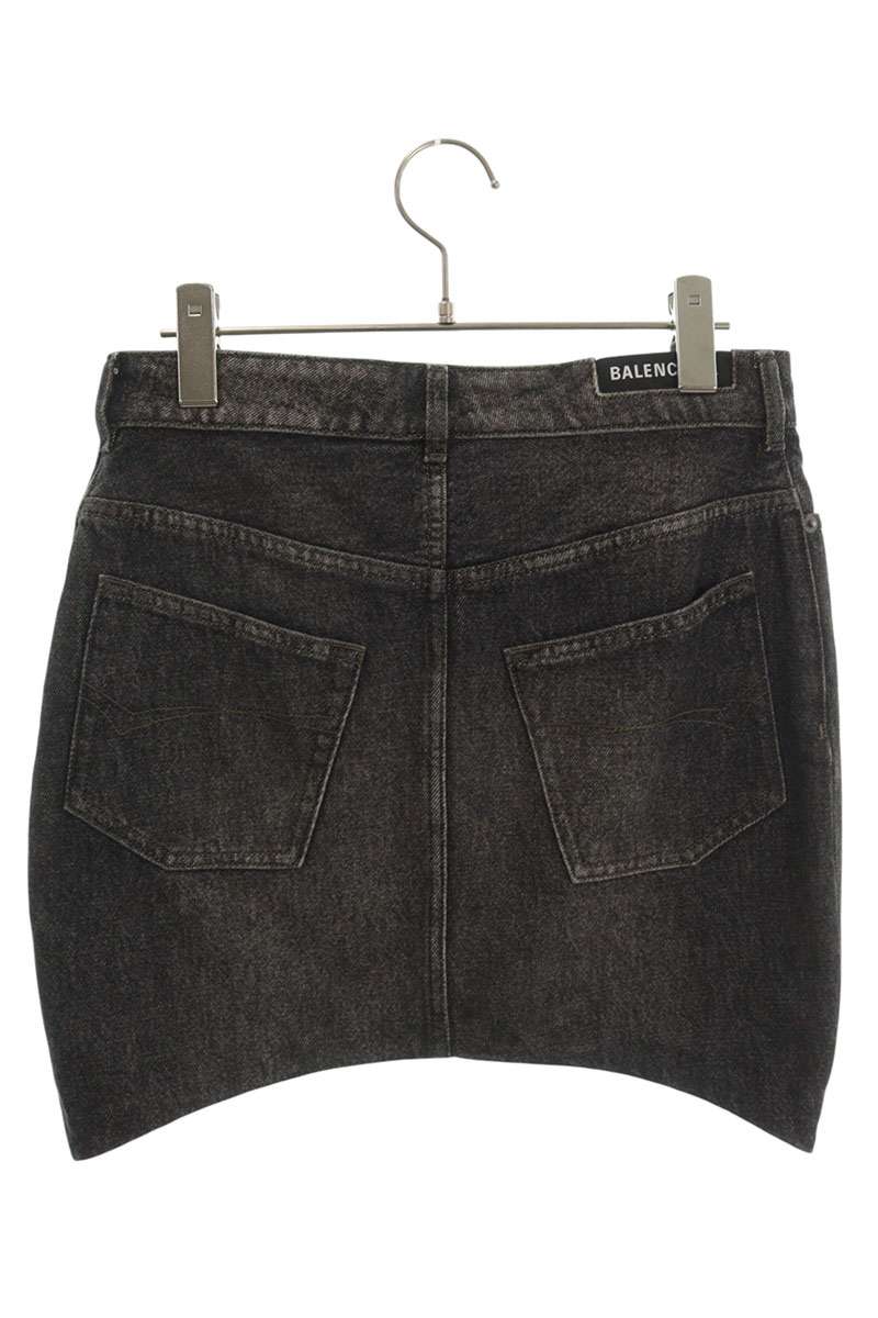 Balenciaga Black Hourglass Denim Skirt 21SS Size 38