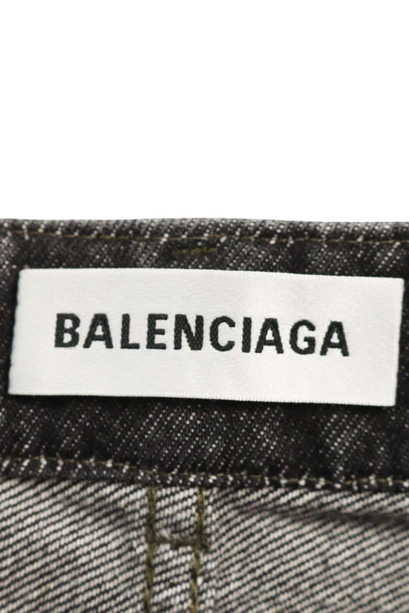 Balenciaga Black Hourglass Denim Skirt 21SS Size 38