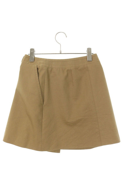 Celine Cotton Gabardine Short Skirt Beige Size 36