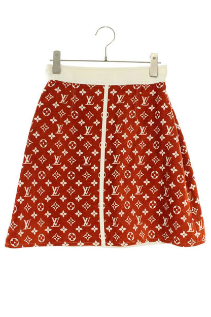 Louis Vuitton 22AW Monogram Silk Blend Red White Size 38