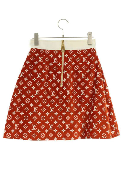 Louis Vuitton 22AW Monogram Silk Blend Red White Size 38