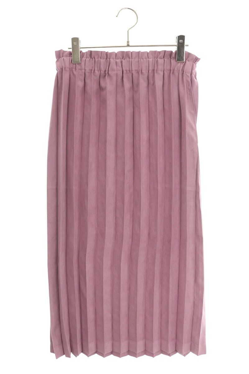Issey Miyake Purple Hand-Pleated Polyester Maxi Skirt