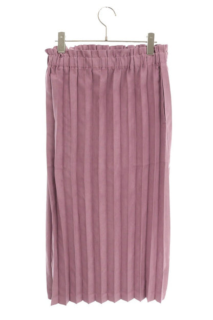 Issey Miyake Purple Hand-Pleated Polyester Maxi Skirt