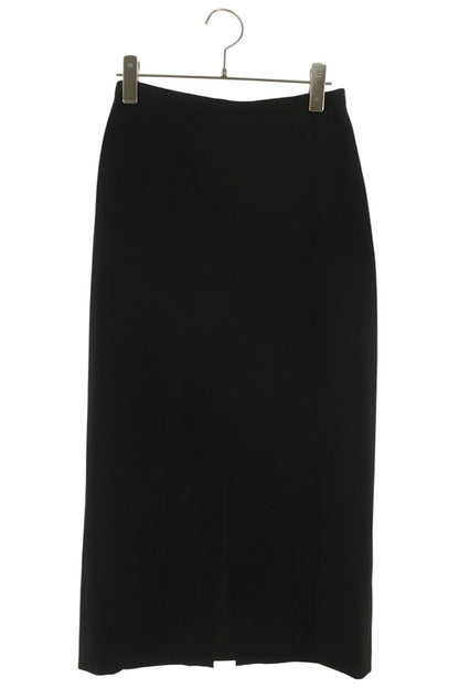 The Row Black Viscose Wool Back Slit Midi Skirt Size 2