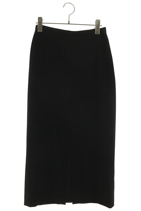 The Row Black Viscose Wool Back Slit Midi Skirt Size 2