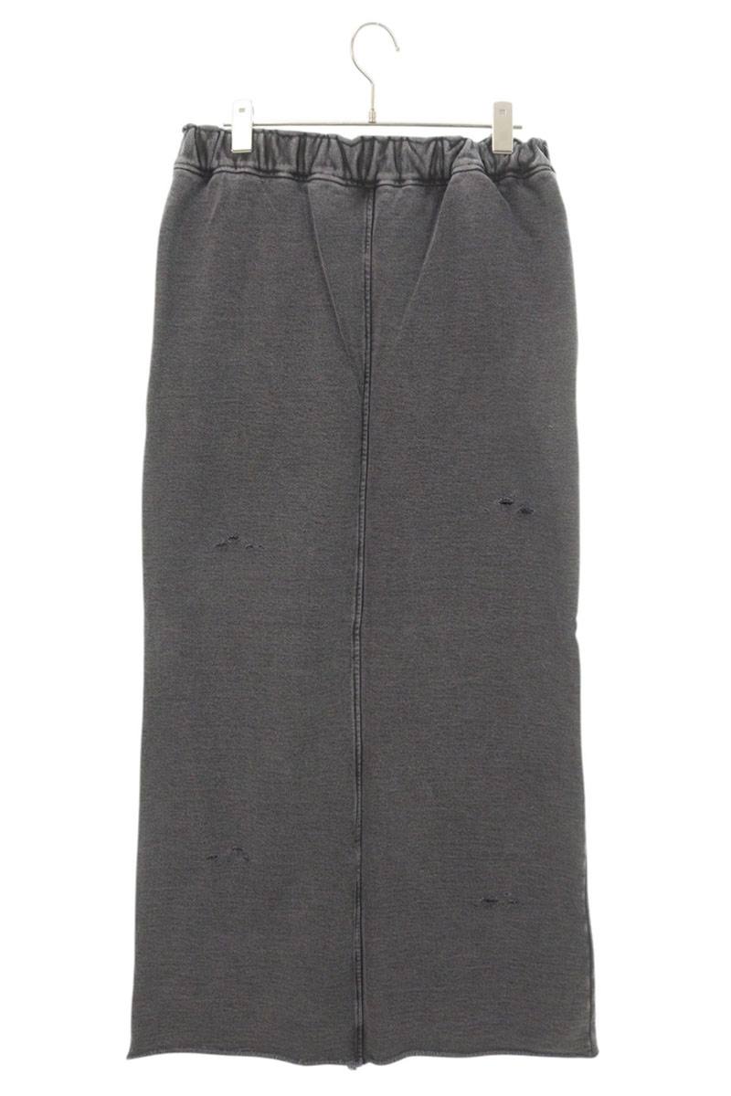 Japanese Brand Logo Patch Cotton Sweat Skirt Black Size FREE