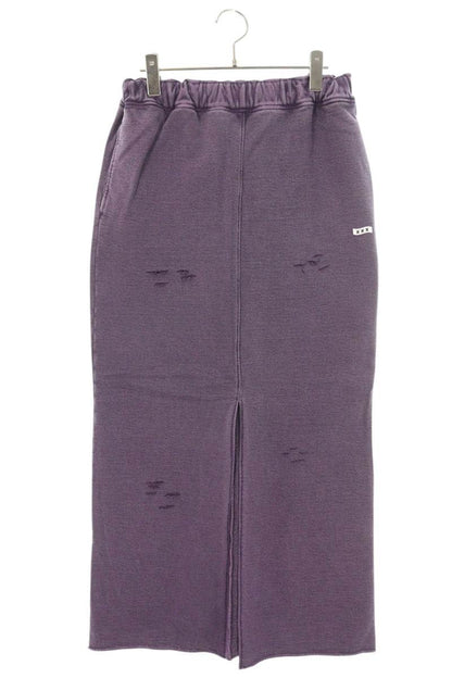 Japanese Brand Logo Applique Sweat Skirt Purple Size FREE