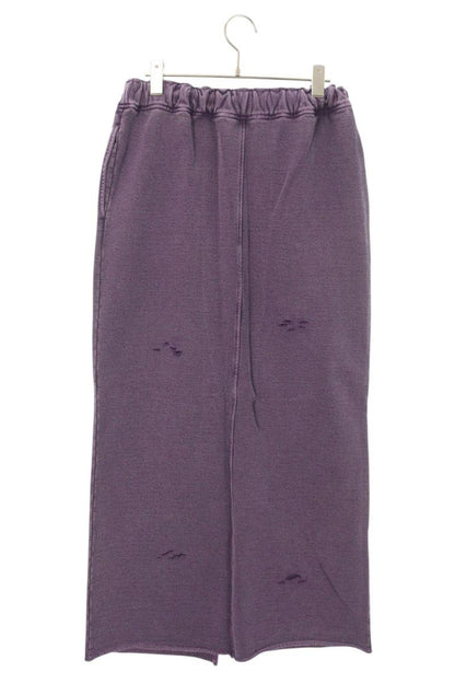 Japanese Brand Logo Applique Sweat Skirt Purple Size FREE