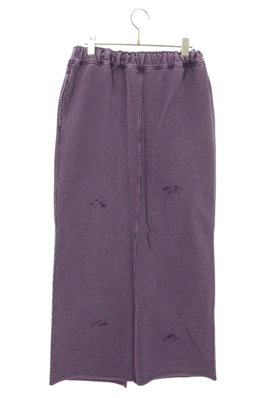 Japanese Brand Logo Applique Sweat Skirt Purple Size FREE