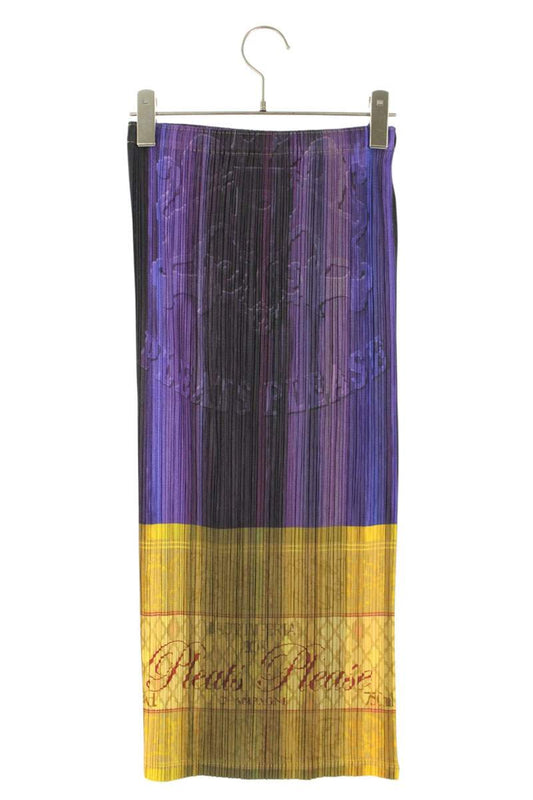 Vintage Champagne Bottle Pleated Skirt 08AW Size 3