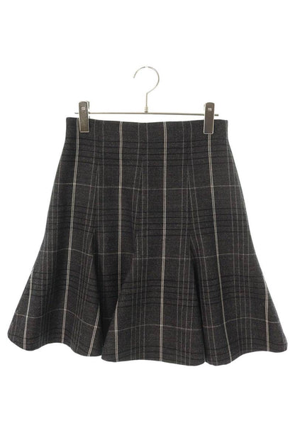 Christian Dior Gray Checked Flare Skirt Size 38