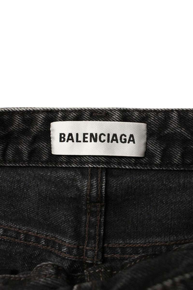 Balenciaga Black Side Zip Denim Skirt Size 38