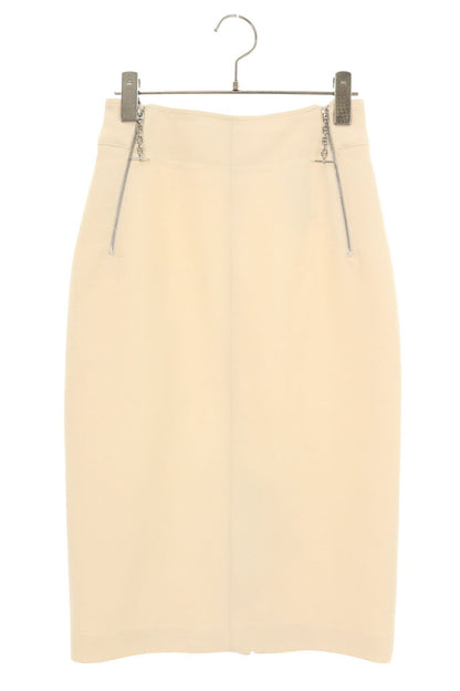 Hermes Chaine d'Ancre Zip Pencil Skirt Off-White Size 34
