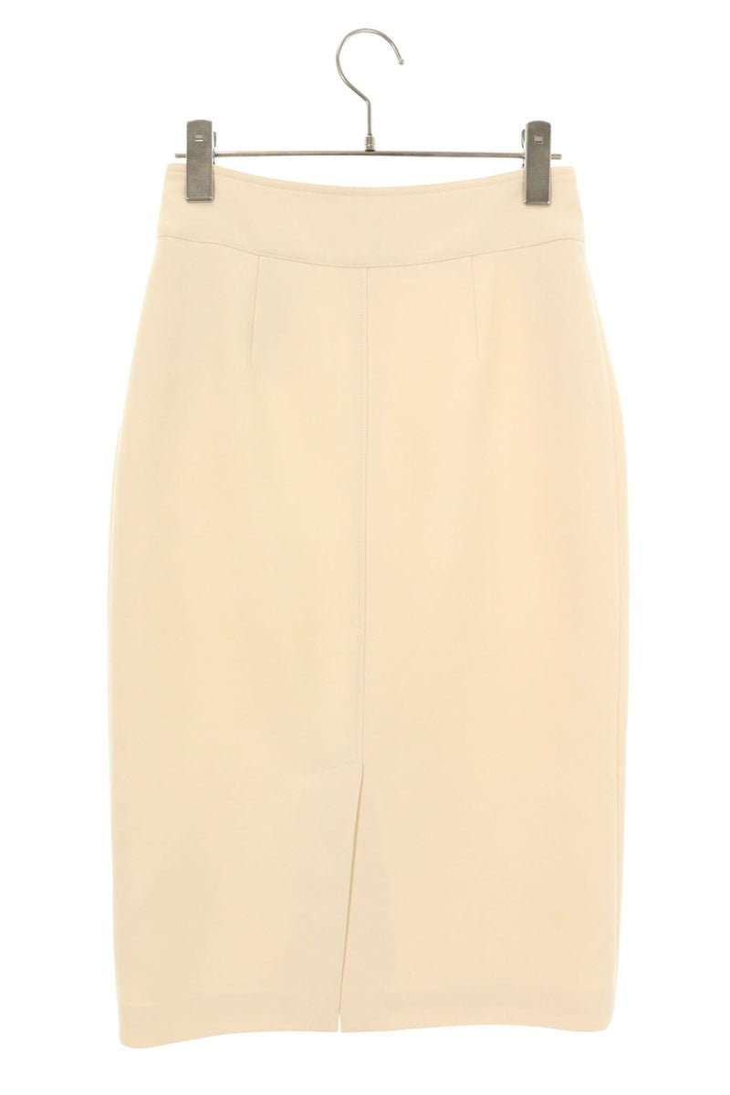 Hermes Chaine d'Ancre Zip Pencil Skirt Off-White Size 34