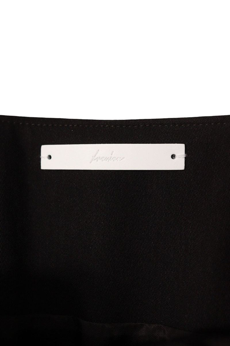 Vintage 26SS Black Wool Wave Silhouette Skirt