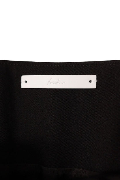 Vintage 26SS Black Wool Wave Silhouette Skirt