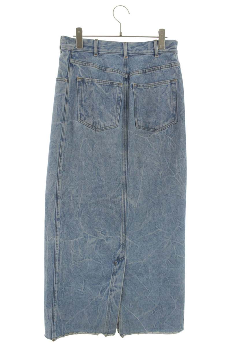 Dries Van Noten Light Blue Denim Slit Maxi Skirt Size 36