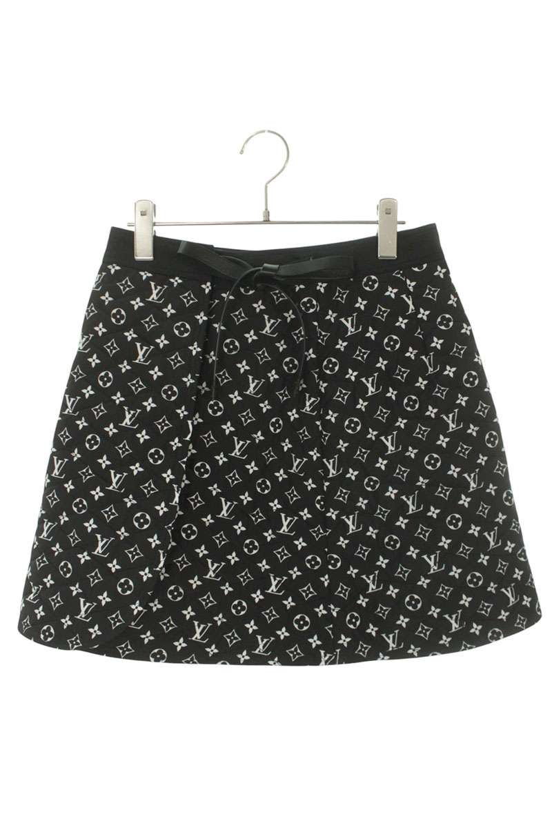 Louis Vuitton Monogram Mini Skirt Black Size 38