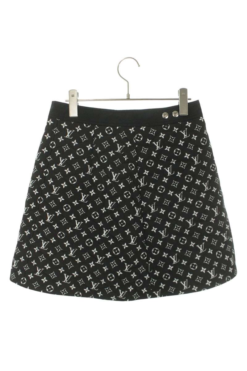 Louis Vuitton Monogram Mini Skirt Black Size 38
