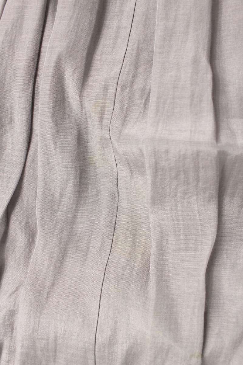 Vintage Gray Silk Cotton Midi Skirt Size 36