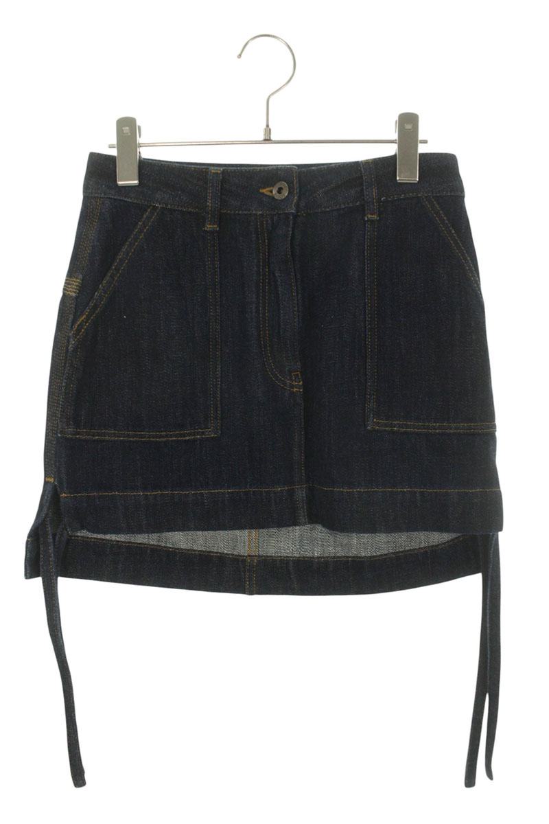 Vintage Indigo Anagram Patch Skirt Size 34