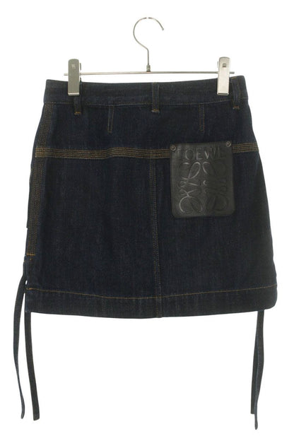 Vintage Indigo Anagram Patch Skirt Size 34