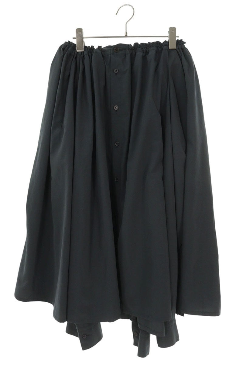 Yohji Yamamoto 25AW Docking Taffeta Skirt Gray Size 2
