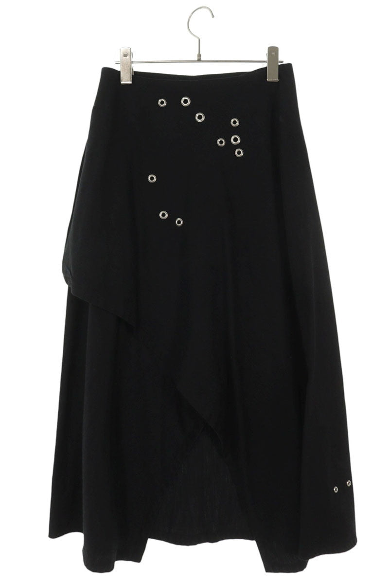 Limi Feu 24SS Eyelet Design Cotton Skirt Black/Silver Size 2