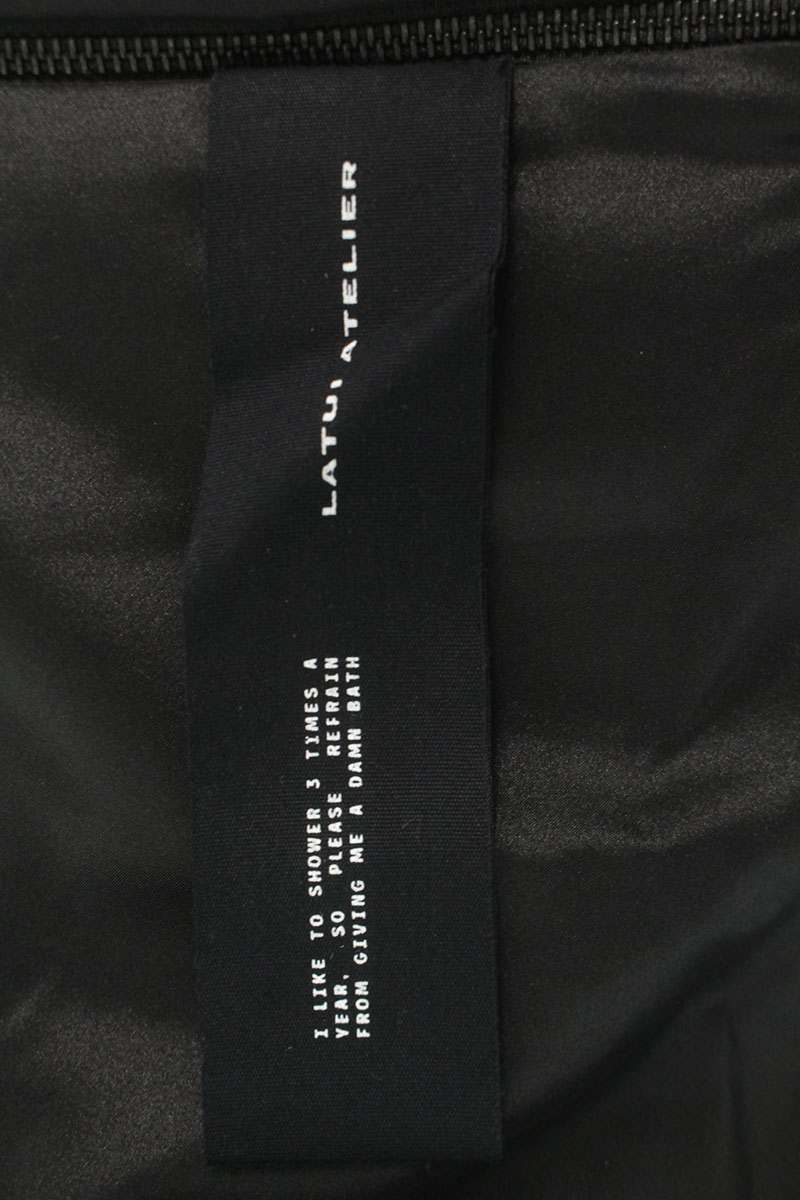 Vintage LATUI ATELIER Black Denim Skirt Size S
