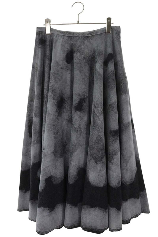 Christian Dior Tie-Dye Denim Midi Skirt Size 40