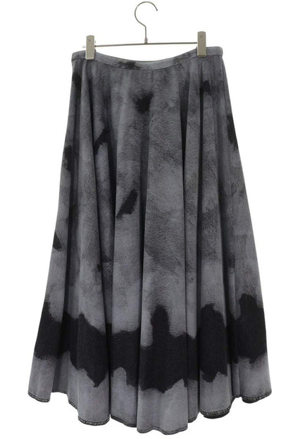 Christian Dior Tie-Dye Denim Midi Skirt Size 40