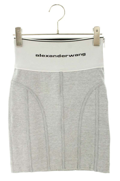 Alexander Wang Gray Tight Knit Midi Skirt Size XS