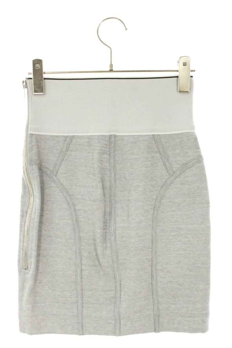 Alexander Wang Gray Tight Knit Midi Skirt Size XS