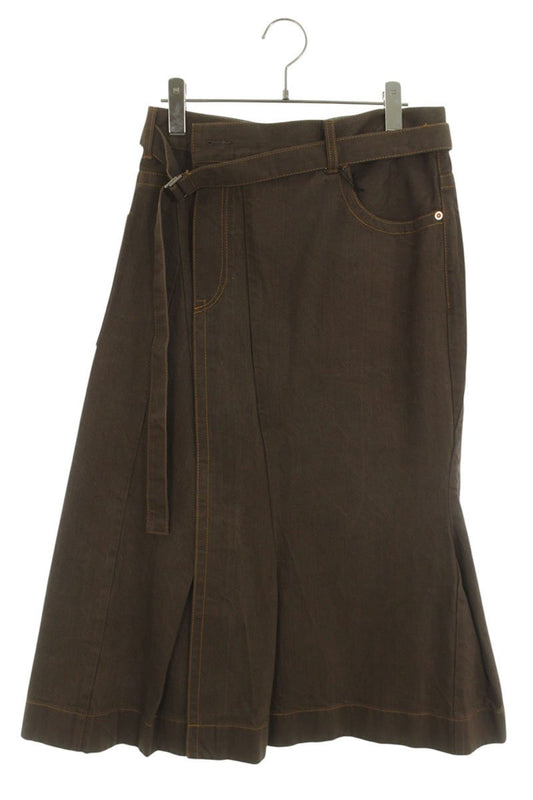 Sacai Brown Denim Skirt Size 2