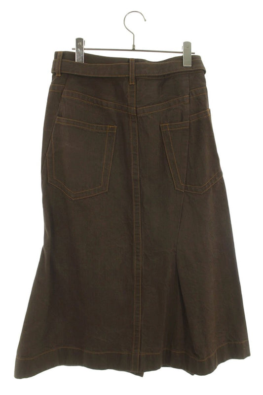 Sacai Brown Denim Skirt Size 2