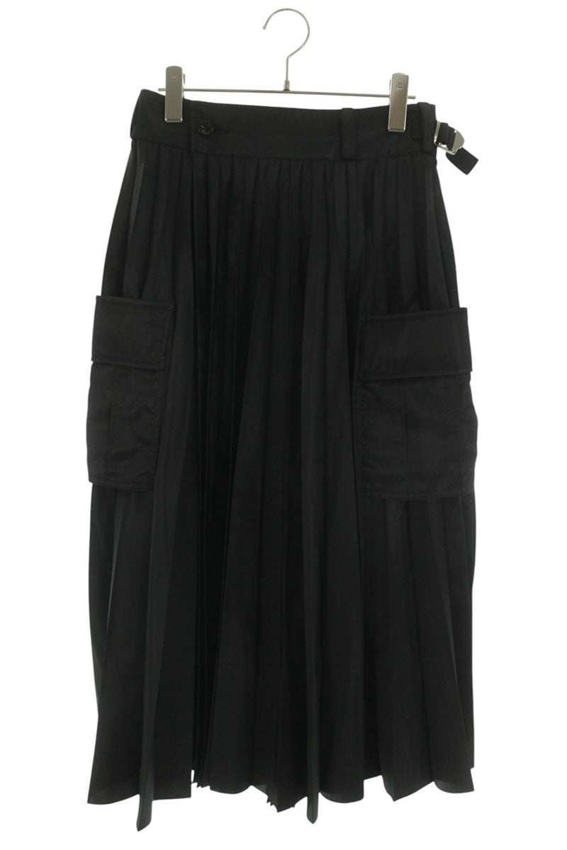 Sacai 23SS Nylon Twill Side Pocket Pleated Skirt Size 1