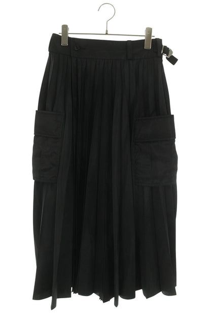 Sacai 23SS Nylon Twill Side Pocket Pleated Skirt Size 1