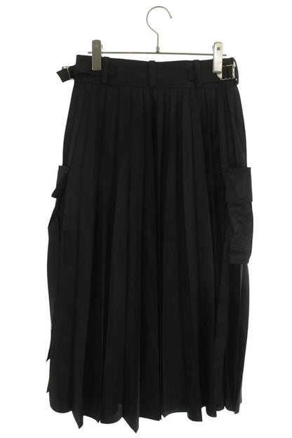 Sacai 23SS Nylon Twill Side Pocket Pleated Skirt Size 1