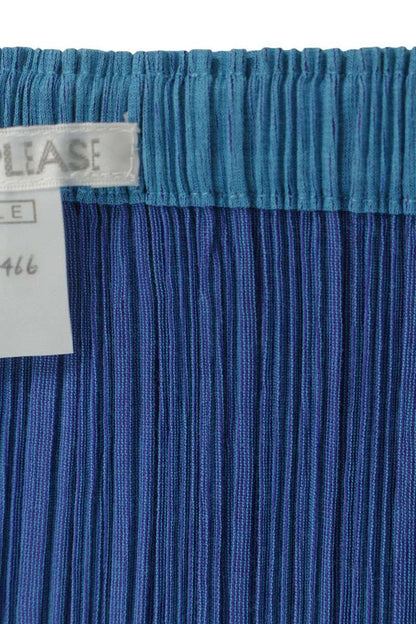 Vintage Blue Pleated Polyester Maxi Skirt Size 5