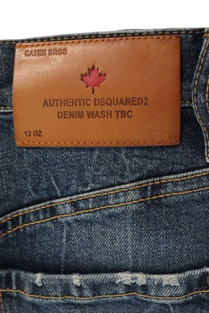 Dsquared2 Distressed Indigo Denim Skirt Size 38
