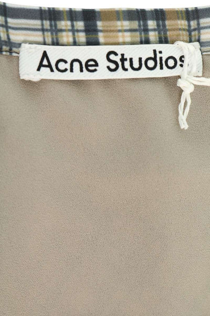 Acne Studios Green Polyester Pleated Midi Skirt Size 34