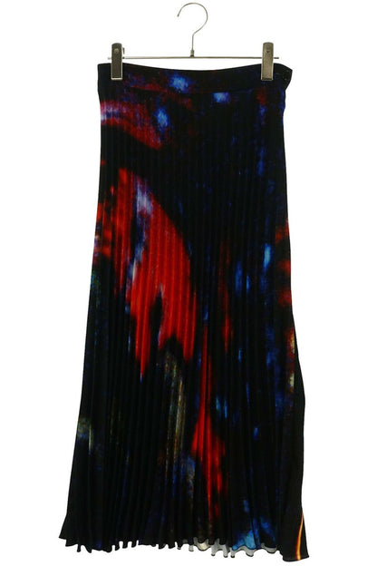 Maison Margiela Neon Print Accordion Skirt Multi Size 38