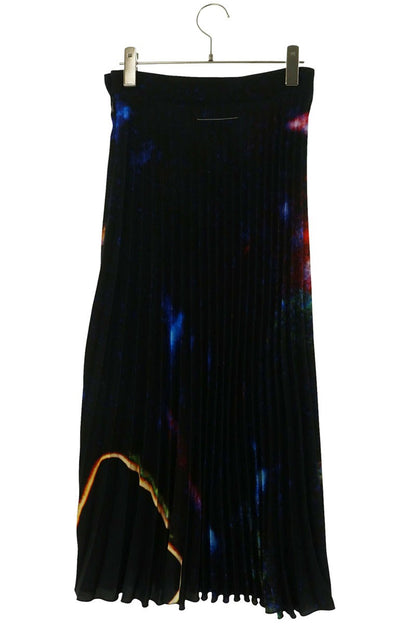 Maison Margiela Neon Print Accordion Skirt Multi Size 38