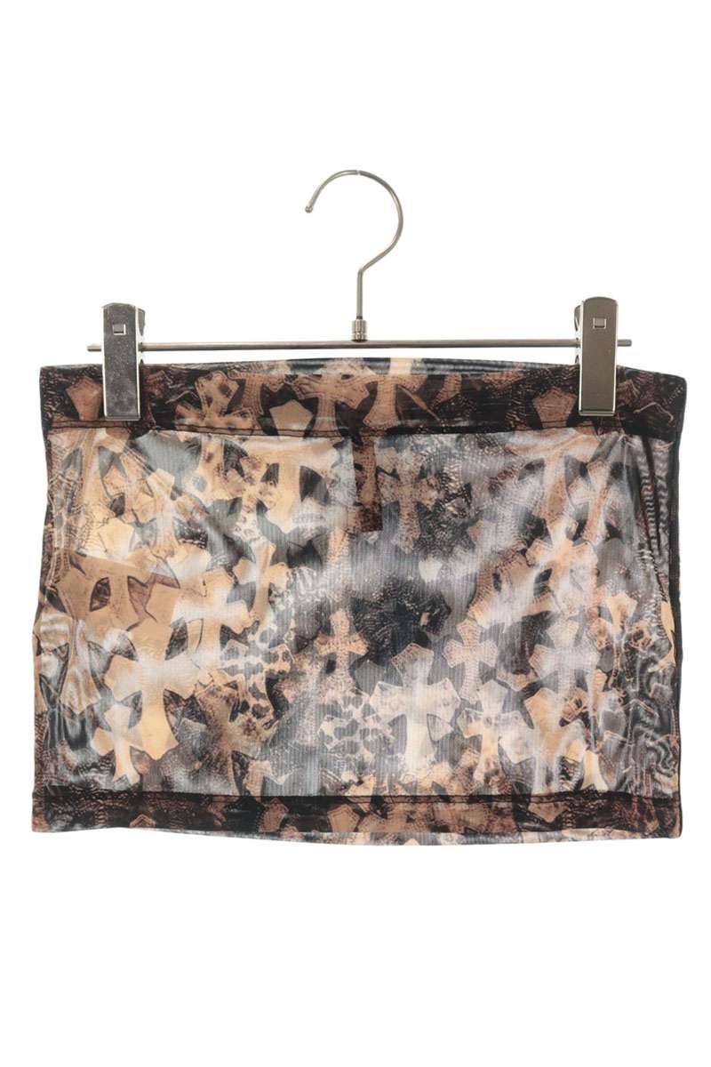 Chrome Hearts Brown Cross Pattern Skirt Size XS