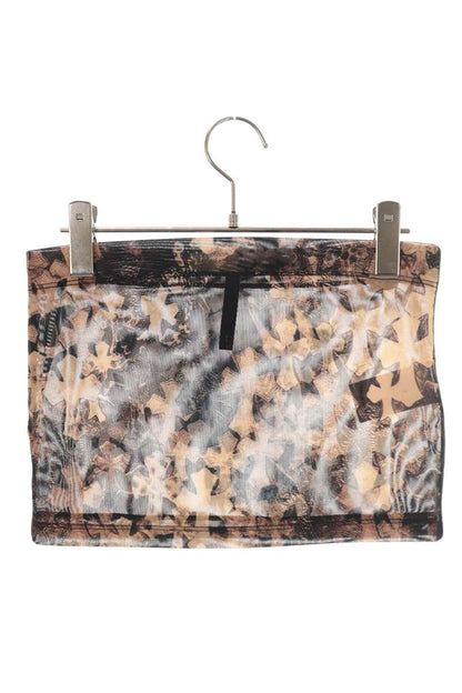Chrome Hearts Brown Cross Pattern Skirt Size XS