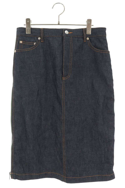 A.P.C. x Sacai Side Zip Denim Skirt Indigo Khaki Size 38