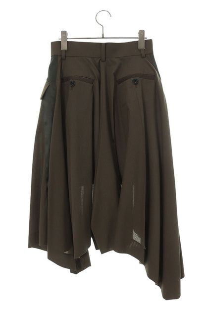 Sacai Asymmetric Cargo Pocket Skirt Khaki Size 1