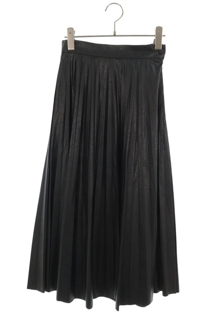 Maison Margiela 23SS Faux Leather Pleated Skirt Size 36