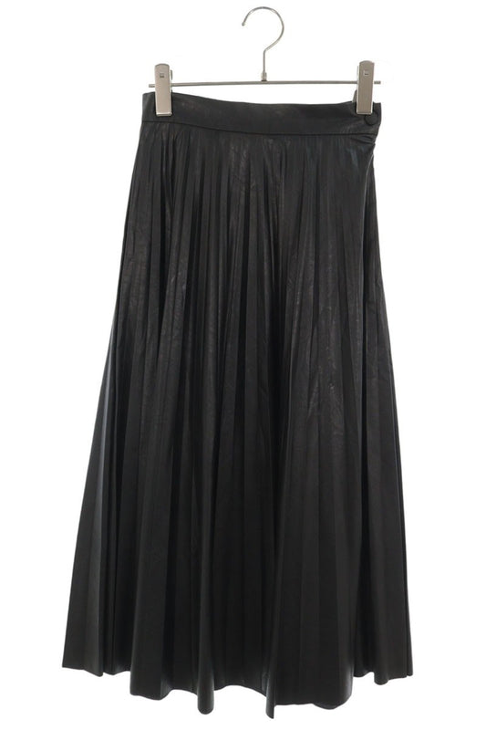 Maison Margiela 23SS Faux Leather Pleated Skirt Size 36